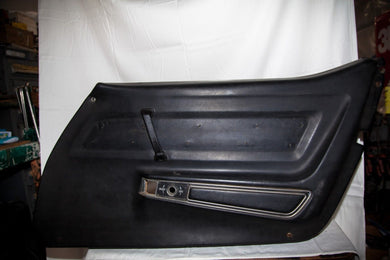 1969 Corvette RH (Passenger) Black Door Panel