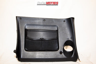 1969 Corvette Rh Lower Dash w/ Map Pocket - Original - Black (no stitching)